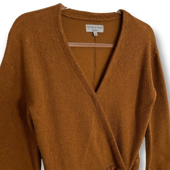 Madewell Texture & Thread Wrap Tie Waist Textured Sweater Sz S - Picture 7 of 12